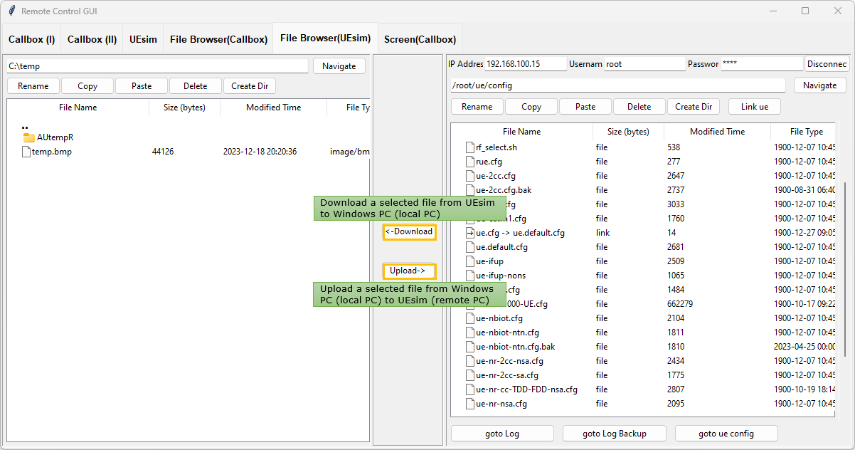 RemoteAPI GUI UserOperation FileBrowser UEsim 04