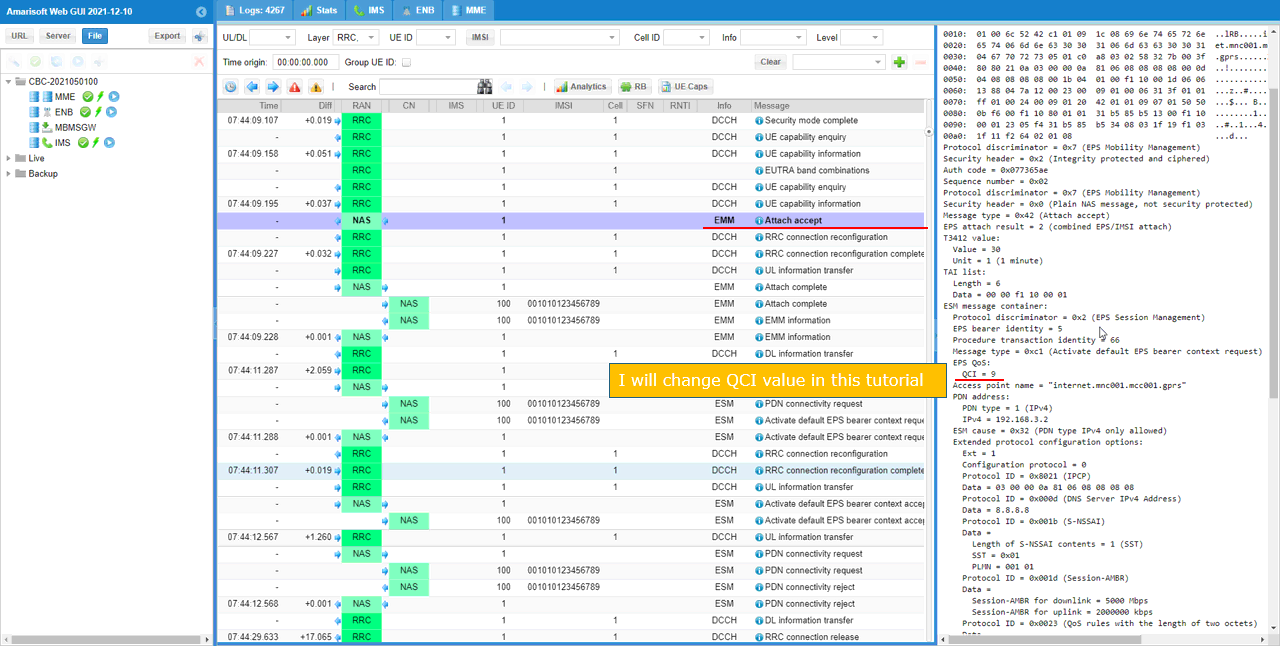 RemoteAPI ModifyBearer Test 1 Run 04