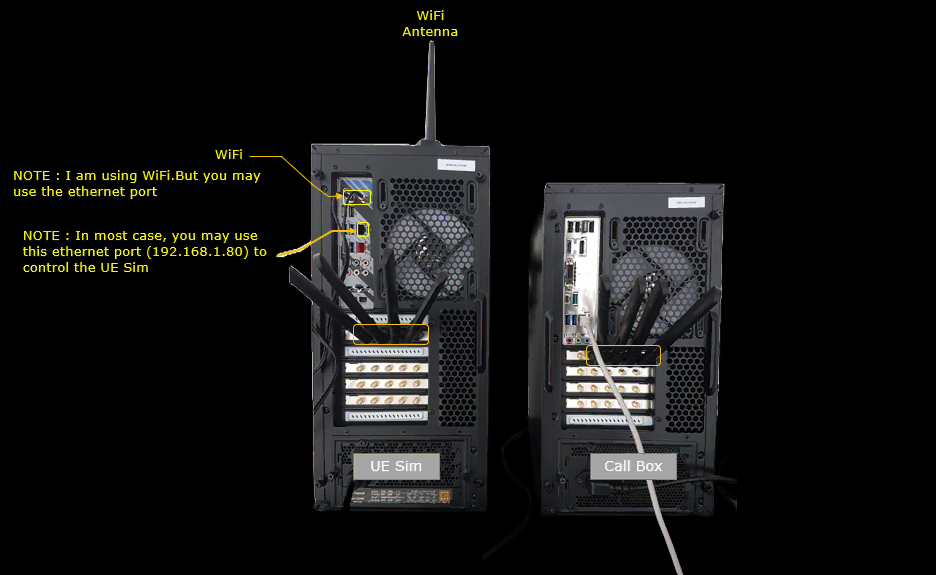 TestSetup Callbox UEsim 1sdr 01