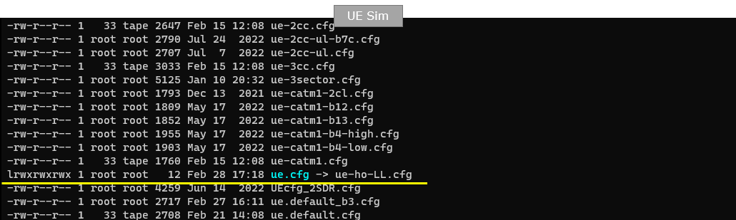 UESim LTE HO LL Test1 Config 03