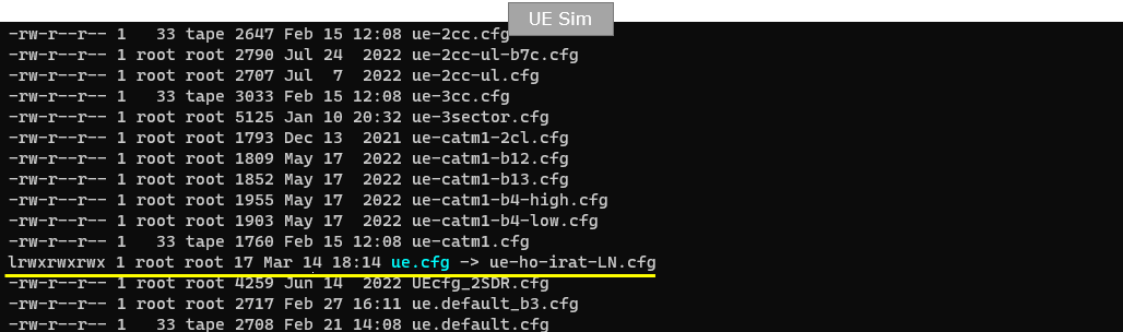 UESim LTE HO LN Test1 Config 03