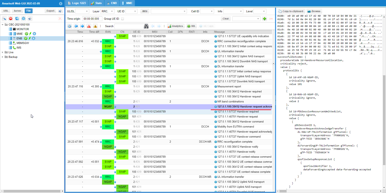 UESim LTE HO LN Test1 Log 07