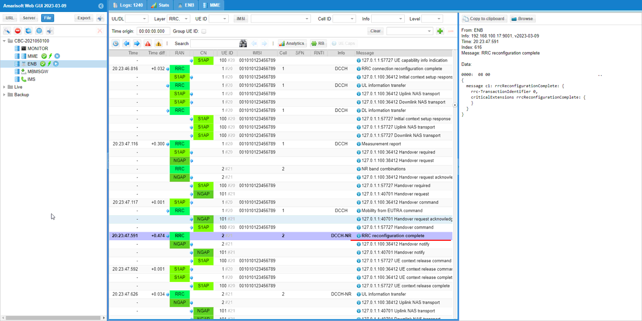 UESim LTE HO LN Test1 Log 10