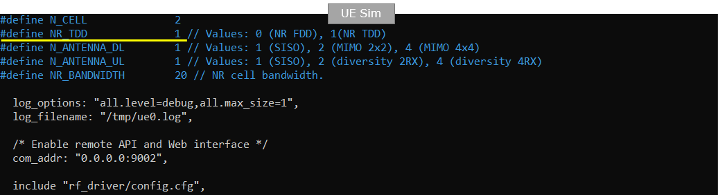 UESim NR SA CA Test 1 Config 07