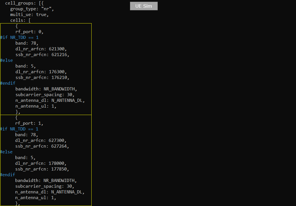 UESim NR SA CA Test 1 Config 08