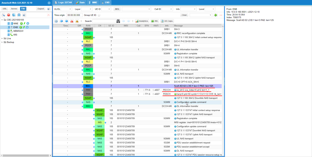 UESim NR SA CA Test 1 Log 06