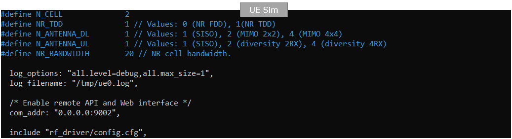 UESim NR SA CA Test 2 Config 08