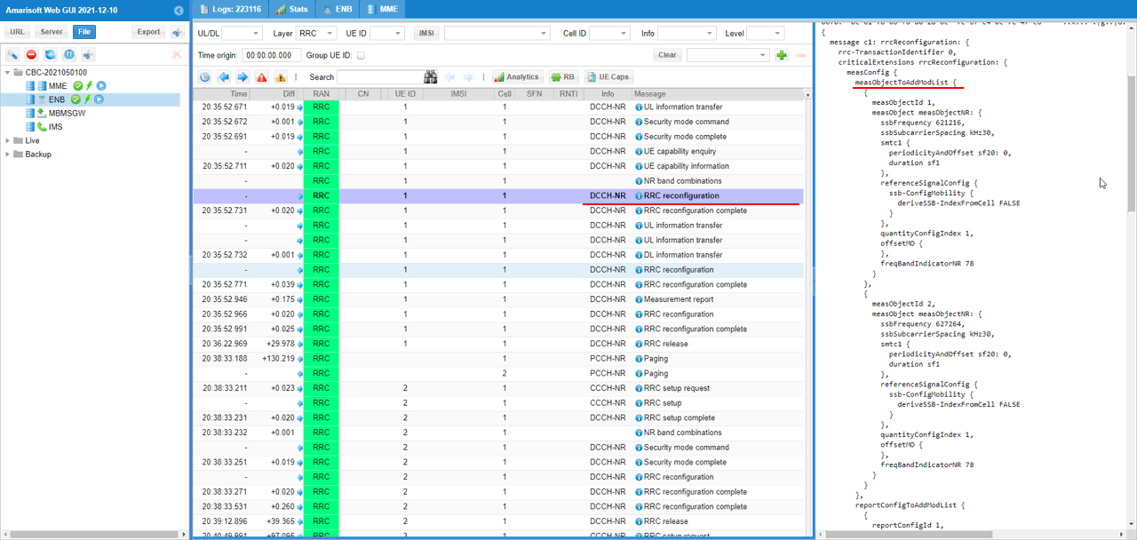 UESim NR SA CA Test 2 Log 01