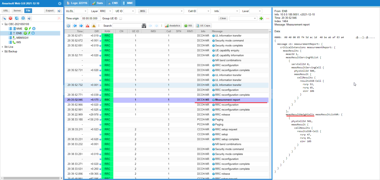 UESim NR SA CA Test 2 Log 02