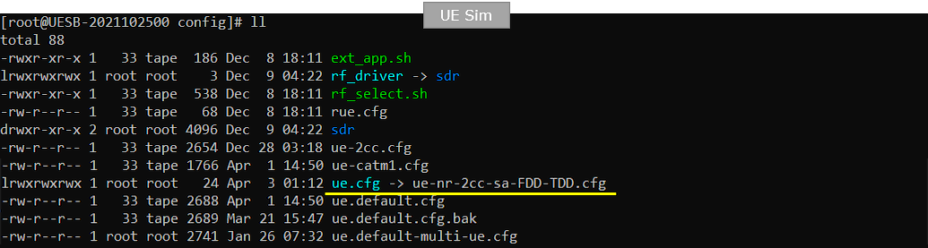 UESim NR SA CA Test 3 Config 12