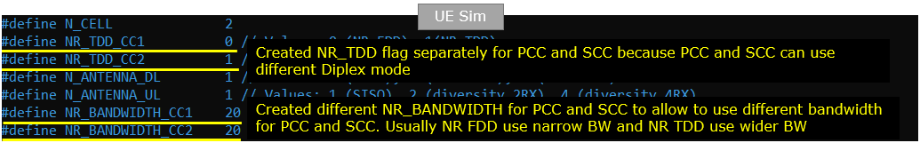 UESim NR SA CA Test 3 Config 13