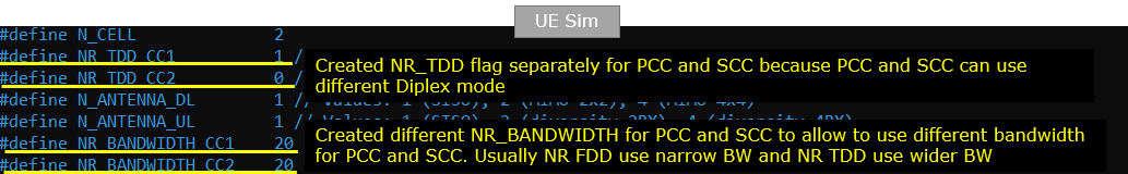 UESim NR SA CA Test 4 Config 13