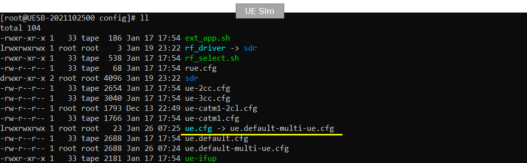 UEsim LTE MultiUE Config 01