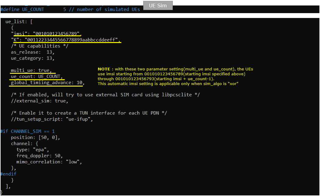 UEsim LTE MultiUE Config 06