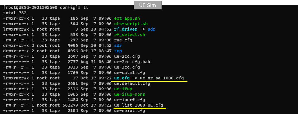 UEsim NR MultiUE Config 01